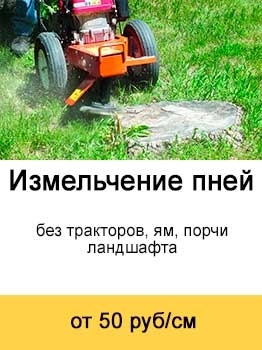 Измельчение пней